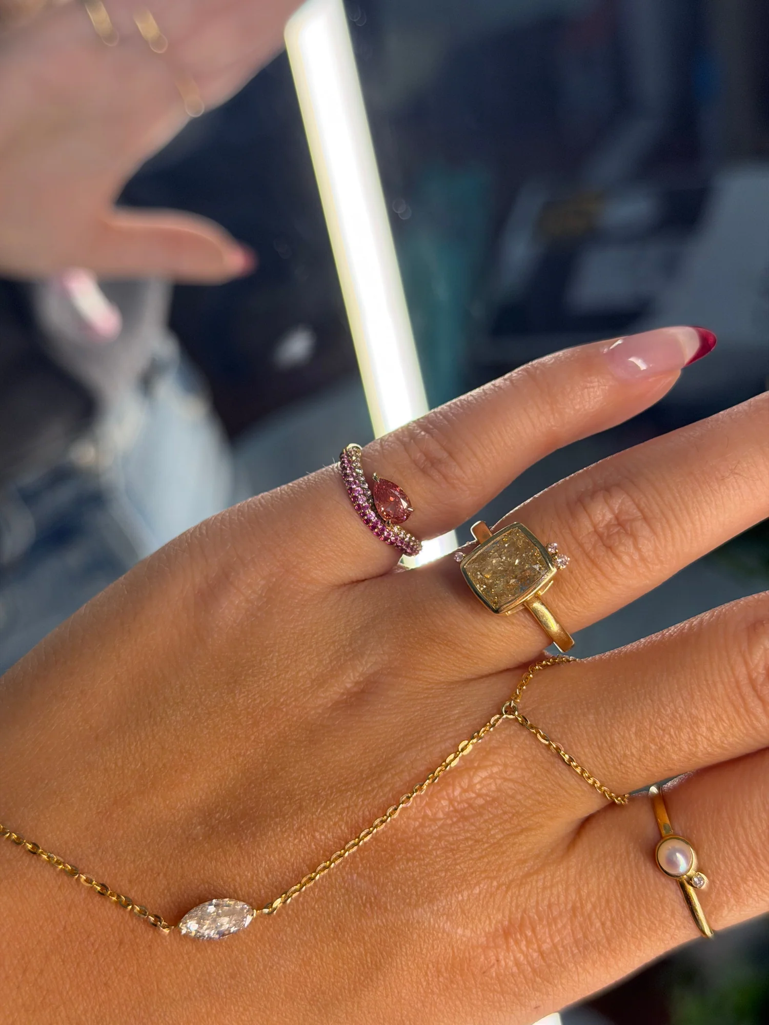 Jewelry styling close-up